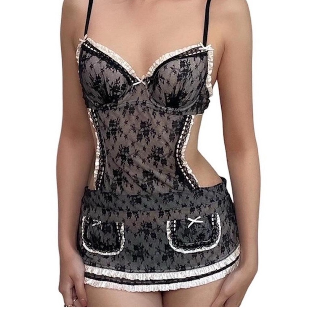 Victoria’s Secret Sexy little things 36D French Maid Lingerie